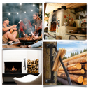 Wall-Mounted Firewood Kindling Splitter