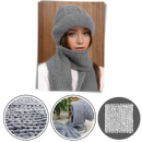 Windproof Knitted Hooded Hat with integrated Scarf and Ear Protection