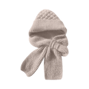 Windproof Knitted Hooded Hat with integrated Scarf and Ear Protection