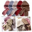 Windproof Knitted Hooded Hat with integrated Scarf and Ear Protection